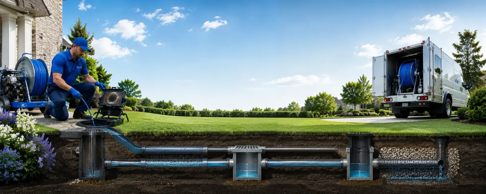 Outdoor drain cleaning information for Bath, NY